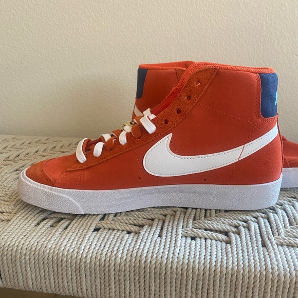 Nike blazer mid 77 orange suede shoes sneakers mens 9.5 10 - Picture 4 of 14